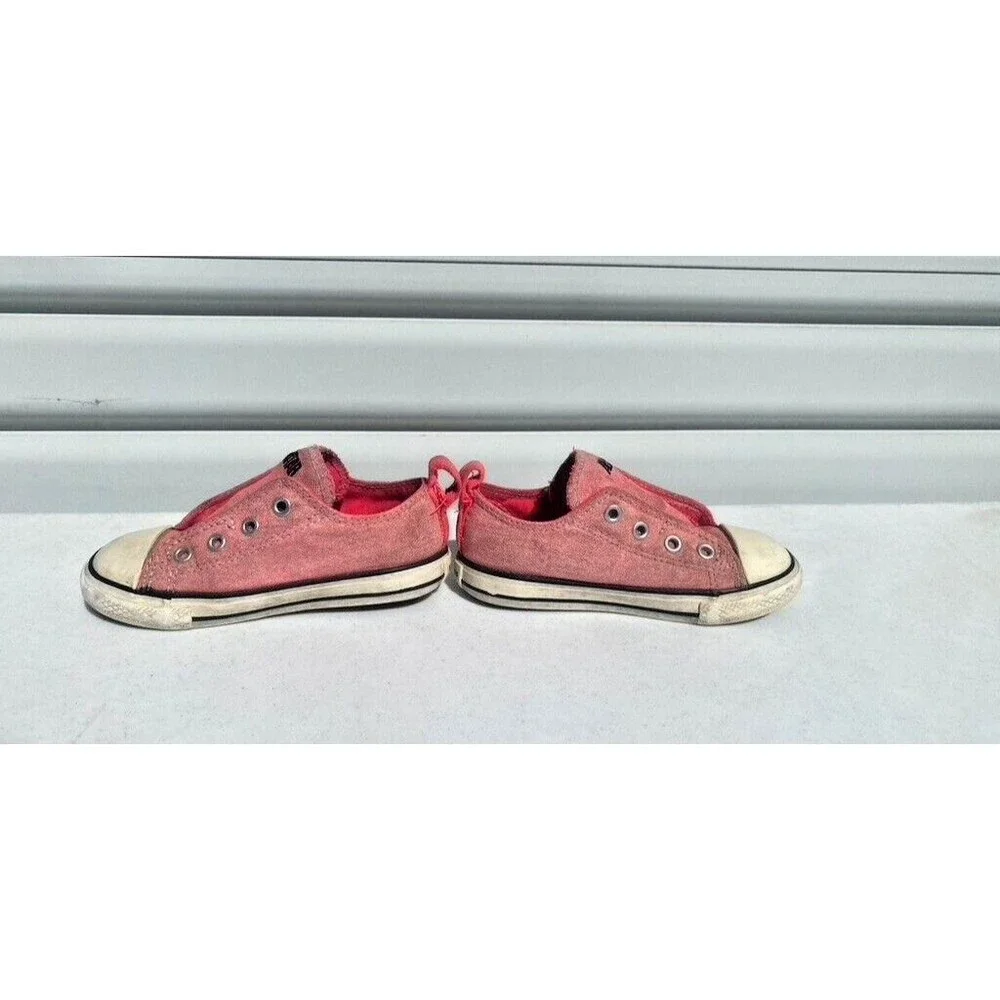 Girl's Converse All Star Simple Slip On Toddler Sz 8 Athletic Pink No Lace Shoes